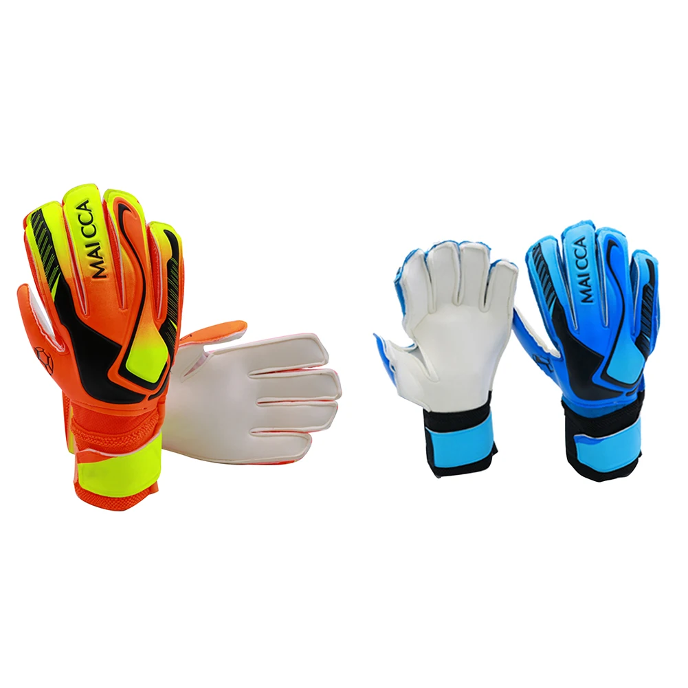 Детские футбольные перчатки вратаря с кончиками пальцев уплотненный латекс износостойкие уменьшить воздействие Нескользящие перчатки