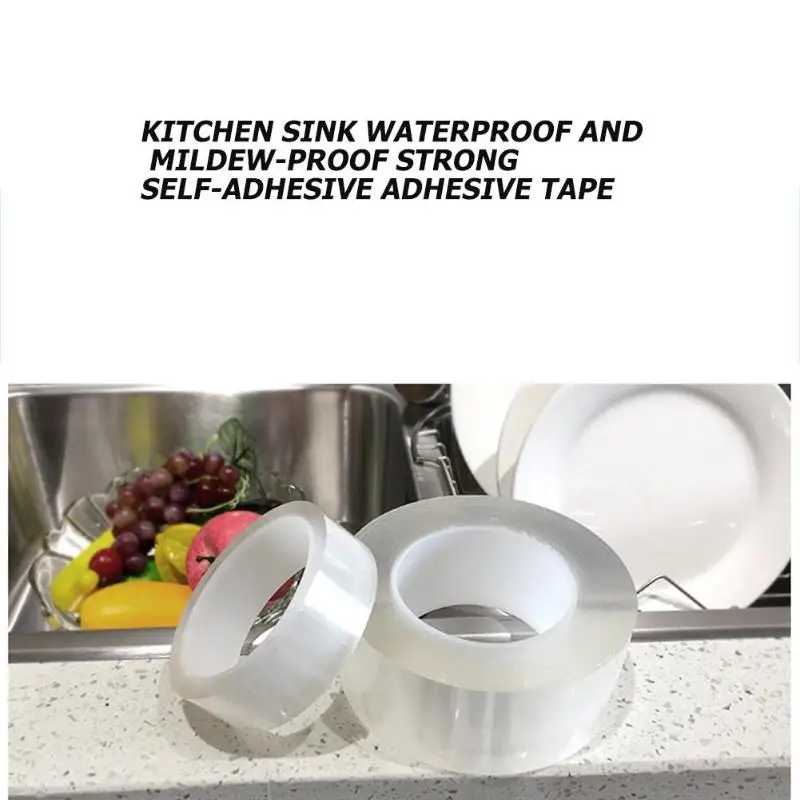 

Waterproof Self-adhesive Transparent Tape Kitchen Bathroom Strip Seal Tapes