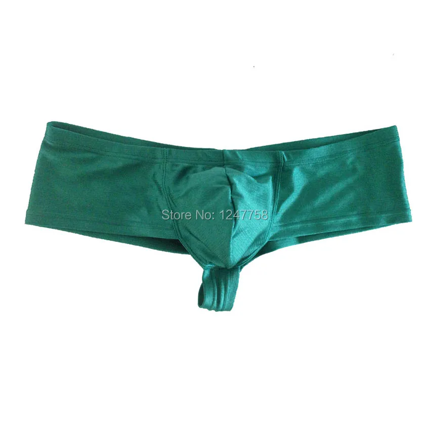 

Men's Enhance Bulged Pouch Micro Boxer Shiny Stringy Pattern Micro Trunks Wiredrawing Pants Sexy Guys Hip Elastic Underwear