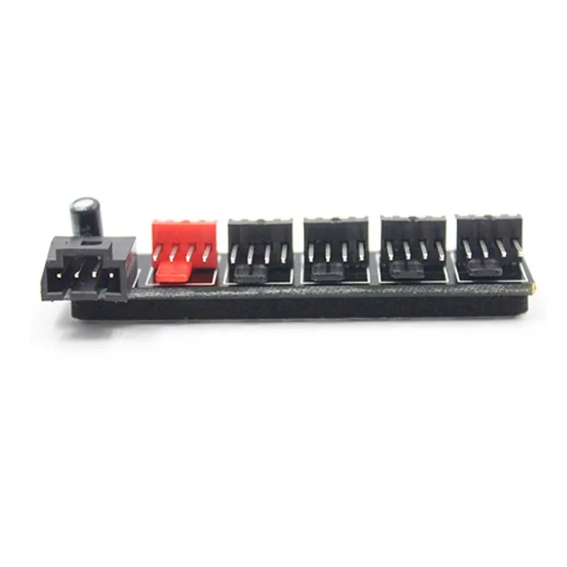 Molex 4pin PWM PC Fan Hub Power Supply Splitter Extension Cable,5 port 10 Channel 4 pin power Splitter,backword 3 pin connector