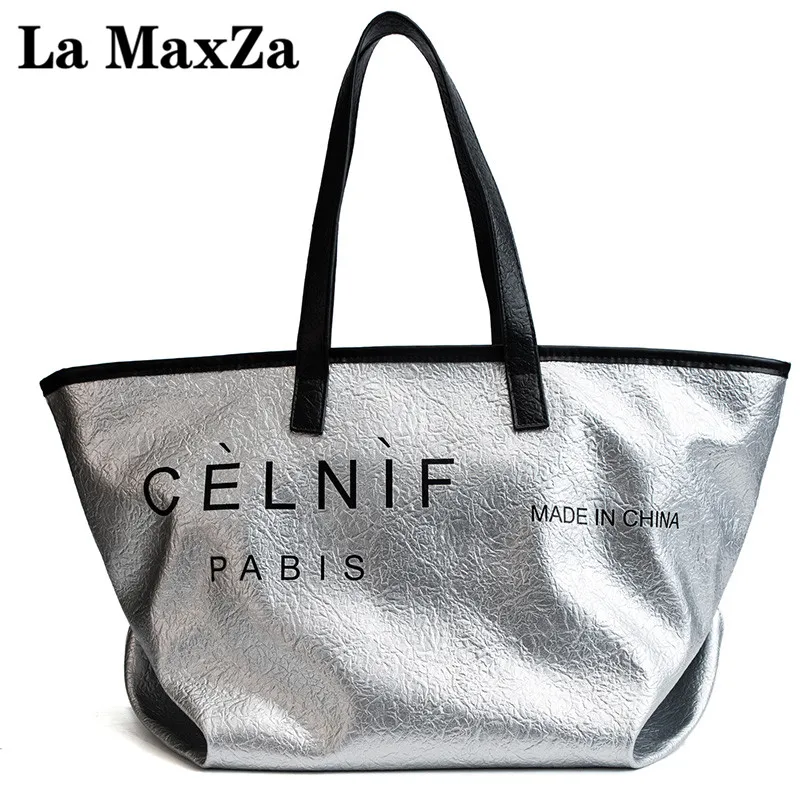 

La MaxZa 2018 New Wave Letter Zipper Summer Korean Version of The Large-capacity Handbags Simple Casual Mother Bag NM-564102
