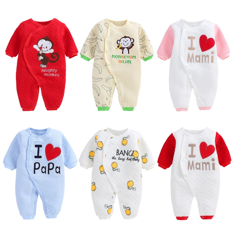 Newborn baby sleepwear baby bodysuit winter spring and autumn thermal