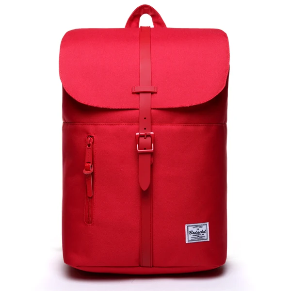 Bodachel, женский рюкзак, стильный, Оксфорд, 14 дюймов, для ноутбука, рюкзаки, рюкзак, водонепроницаемый, высокое качество, рюкзак-ведро, Rugzak, для путешествий - Цвет: Красный