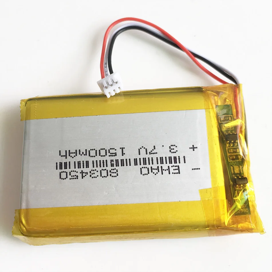 3,7 V 1500mAh литий-полимерная LiPo аккумуляторная батарея с JST 1,25 мм 3pin разъемом для MP3 DVD PAD камеры gps ноутбука 803450 - Цвет: 1 pcs