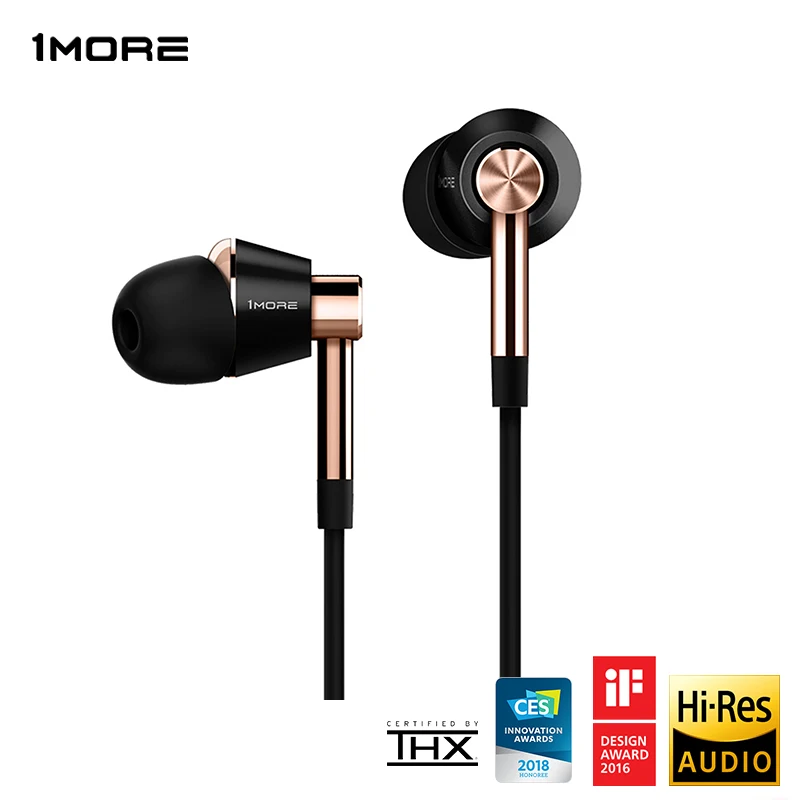 1MORE Triple-Driver Dynamic наушники в ухо с микрофоном Проводные Гарнитура Оригинал для xiaomi