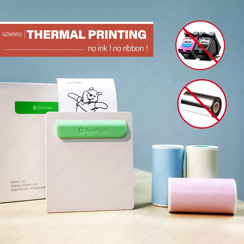 

New Arrival Portable Thermal Bluetooth Printer 58mm Mini Wireless POS Thermal Picture Photo Printer for Android iOS Phone PC
