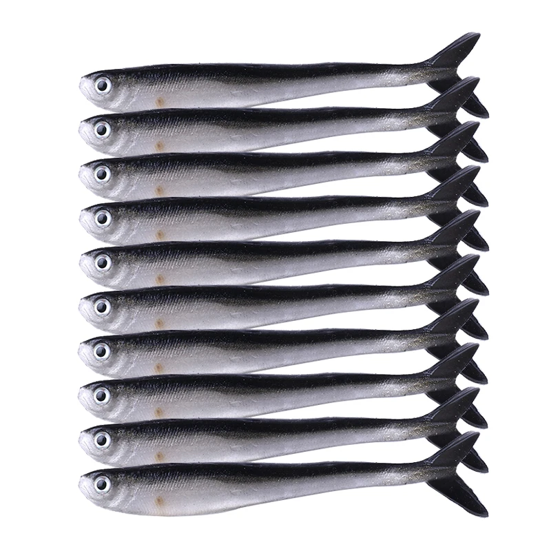 HENGJIA 10 pcs المطاط لينة إغراء 8 cm 2.2g الاصطناعي سيليكون الصيد معالجة Pesca الصيد السحر الصيد معالجة HENGJIA 10 pcs المطاط لينة إغراء 8 cm 2.2g الاصطناعي سيليكون الصيد معالجة Pesca الصيد السحر الصيد معالجة