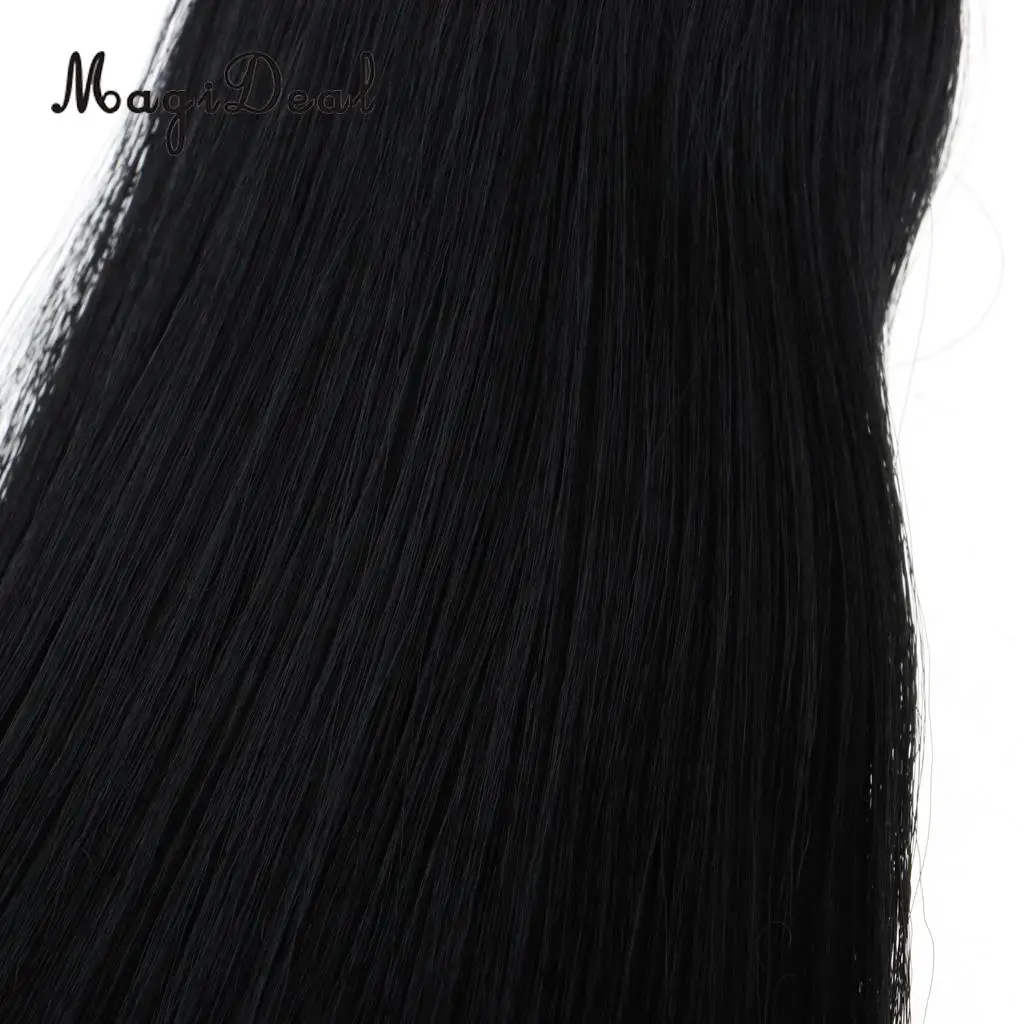 1/6 BJD Head Sculpt with Long Black Hair Doll with Make-up DIY Parts Making Supplies