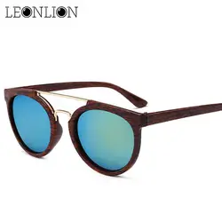 LeonLion 2019 Металл Солнцезащитные очки «под дерево» Для женщин классический винтажная, брендовая, дизайнерская солнцезащитные очки для женщин