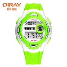 DIRAY Marque De Mode Numérique Montre Enfants Sport Montres Étanche Silicone LED Montre Enfants Montres Heure Bébé Cadeau montre enfant