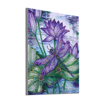 

DIY Special Shaped Diamond Painting Cross Stitch Dragonfly Rhinestones Embroidery Canvas Paint By Numbers For Adults And Kids