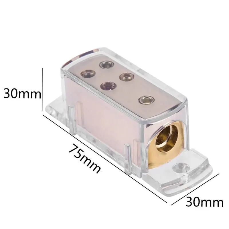 1X4AWG до 4X 8AWG автомобильный аудио Мощность/кабель заземления сплиттер распределительный блок автомобильный аудио страховой кабель сплиттер заземление сплиттер