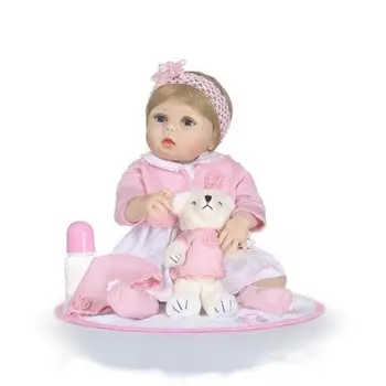 

57cm Reborn lol Dolls soft full silicone reborn baby and doll clothes boy dolls photography props Christmas gifts