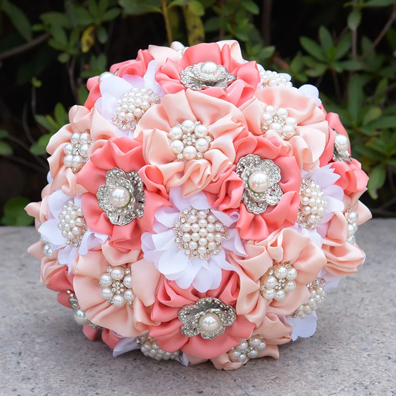 Eternal Angel 2017 new crystals big flower hand made ribbon silk flower