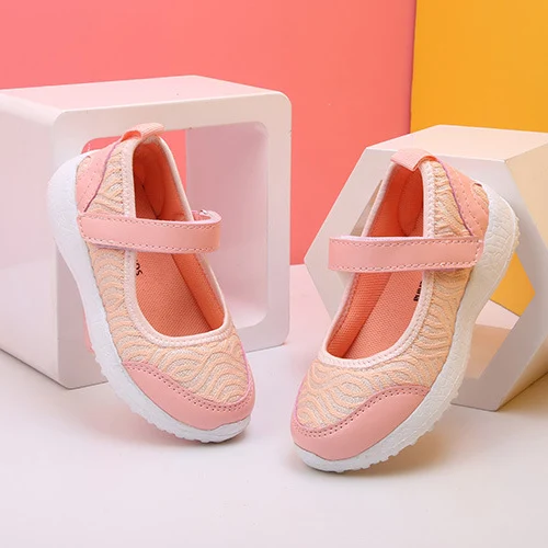 Дышащие детские повседневные мягкая дышащая обувь детская обувь для девочек - Цвет: Розовый