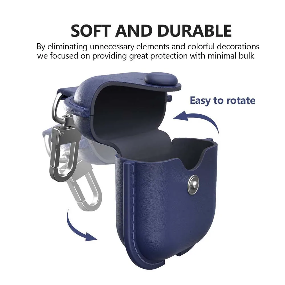 

JINSERTA PU Cover Cases For Air Pods Bluetooth Earpods Earphone Leather Protective Skin Headphone Accessories DropShipping