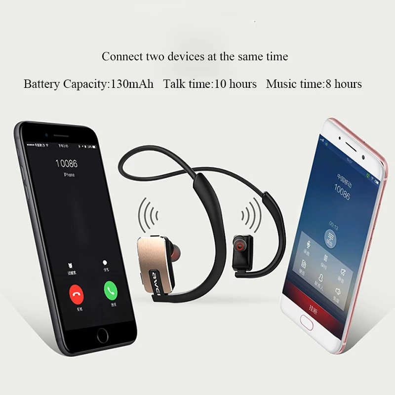 Bluetooth наушники AWEI A883BL водонепроницаемые с шумоподавлением|Наушники и гарнитуры| |