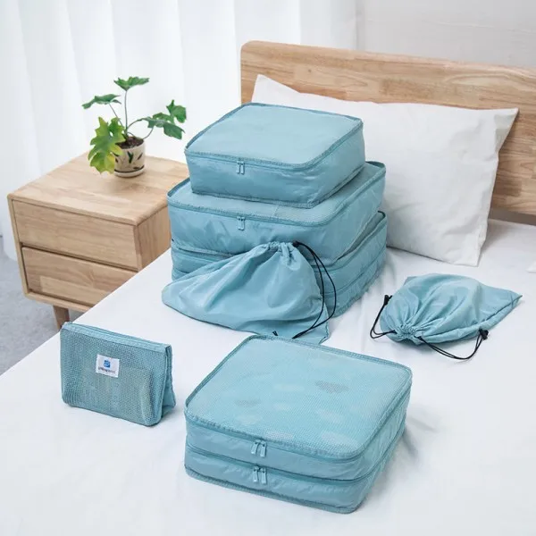 7 шт. путешествия Комплект одежды косметичка, органайзер туалетные принадлежности Cosemetic нижнее белье бюстгальтер обувь чехол для хранения б... 7 шт. путешествия Комплект одежды косметичка, органайзер туалетные принадлежности Cosemetic нижнее белье бюстгальтер обувь чехол для хранения б...