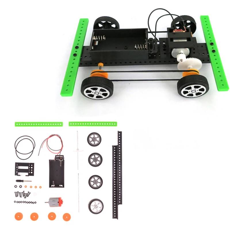 

Mini Battery Power Car Assembly Model Kit Development Toy Science Technology DIY Gift For Children Boys Electric Educational Toy
