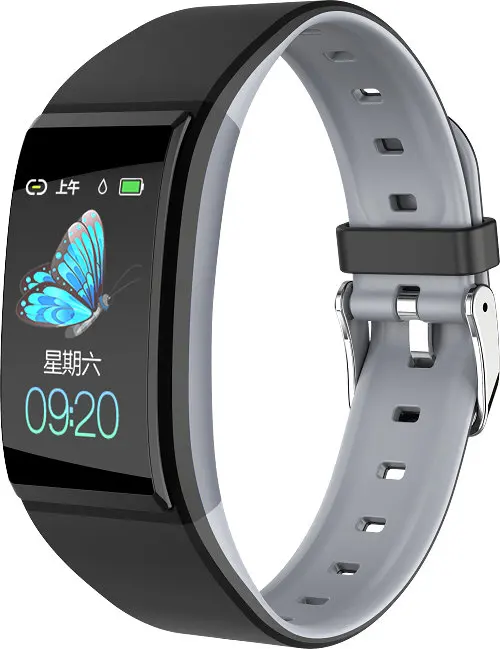 Фитнес группа измерять кровяное давление smartwatch водонепроницаемый smart watch сердечный ритм smartband женские напоминание период pk y9 smart band - Цвет: Серый