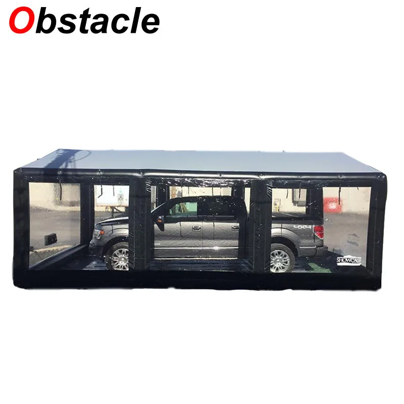 

25x15x10ft Inflatable Car Shelter Capsule Showcase inflatable Transparent Tent Dust Proof For Car With Air Pump