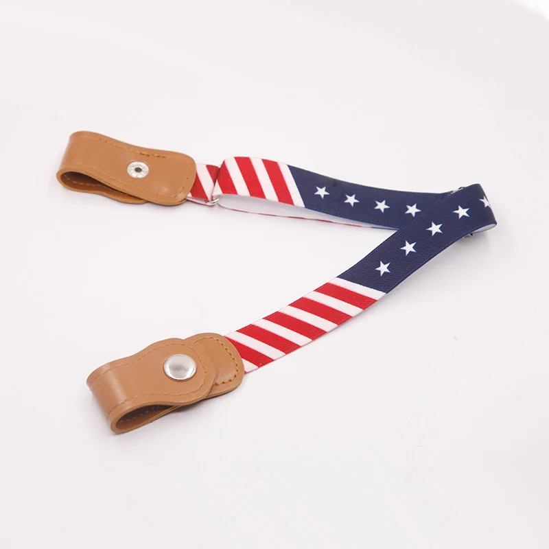 America Flag Детский Эластичный пояс без пряжки, г., эластичный пояс без пряжки для детей ясельного возраста, регулируемый пояс для мальчиков и девочек, джинсовые штаны - Цвет: America Flag