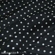 LEO& LIN черный и белый широкий точка шелка и хлопка Тонкий через рубашку Хан одежда Весна платье из летней ткани 50 см