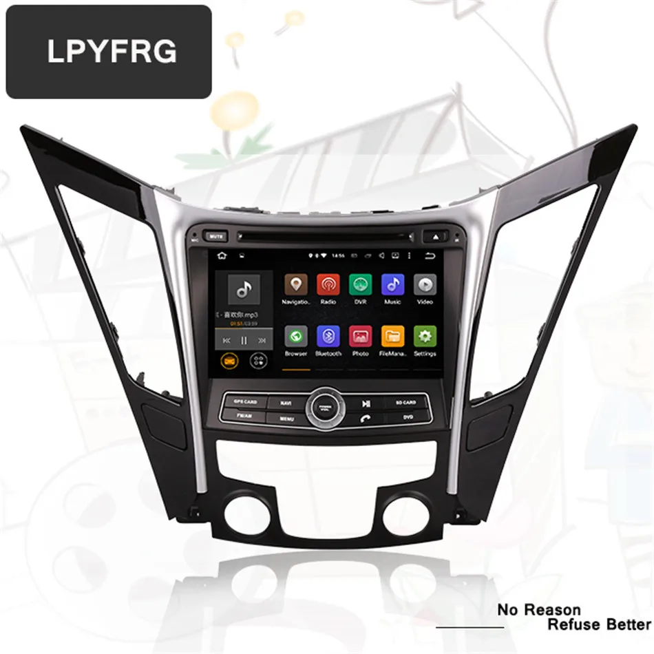 Clearance 8" Car DVD GPS Navigation System For Hyundai Sonata/I40/I45/I50/YF 2011 2012 2013 2014 Stereo Radio Head Unit Player Android 9.0 0