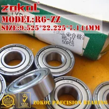 ZOKOL R6 ZZ 2RS Z1 подшипник R6-ZZ R6-2RS миниатюрный глубокий шаровой подшипник 9,525*22,225*7,144 мм