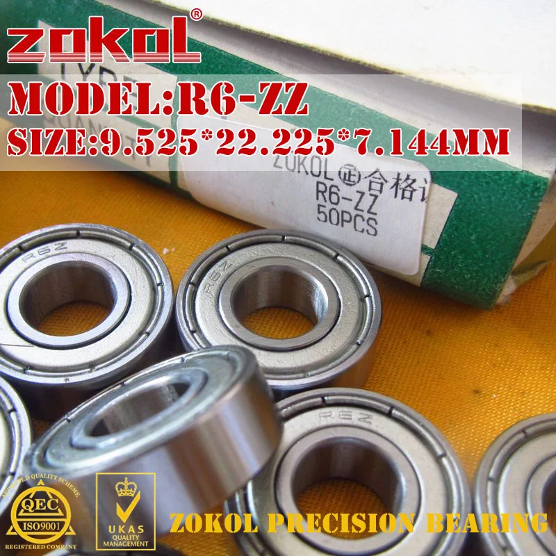 Миниатюрный радиальный шарикоподшипник ZOKOL R6 ZZ 2RS Z1 9 525*22 225*7 144 мм|bearing bearing|bearings
