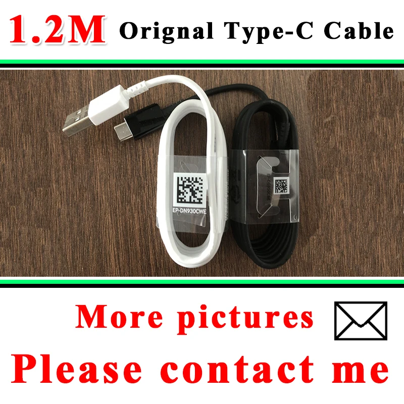 100 шт./лот 100% подлинный оригинальный кабель USB Type C 1 2 м 2A для быстрой зарядки samsung