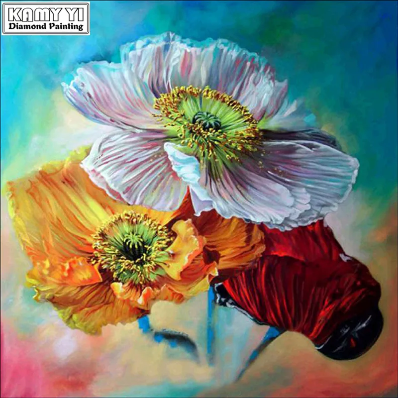 

5D DIY Diamond Painting Cross-stitch Oil Flowers Crystal Needlework Full Diamond Embroidery Paintings Mosaic Decor Home Gifts