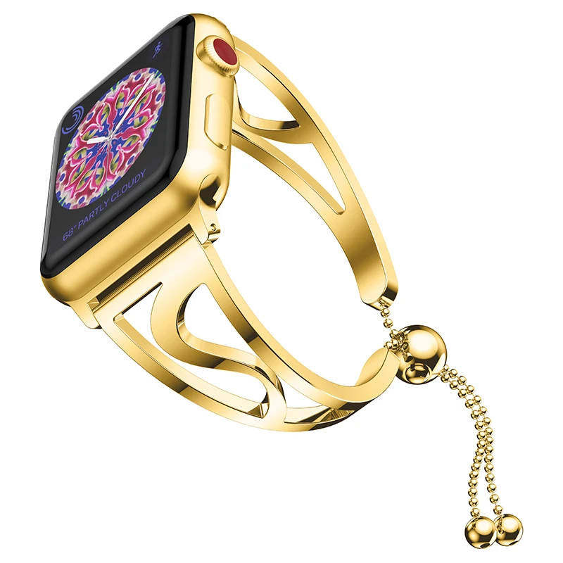 Ремешок из нержавеющей стали для Apple Watch Band люксовый браслет apple watch 5 4 3 band 40 мм/44 мм