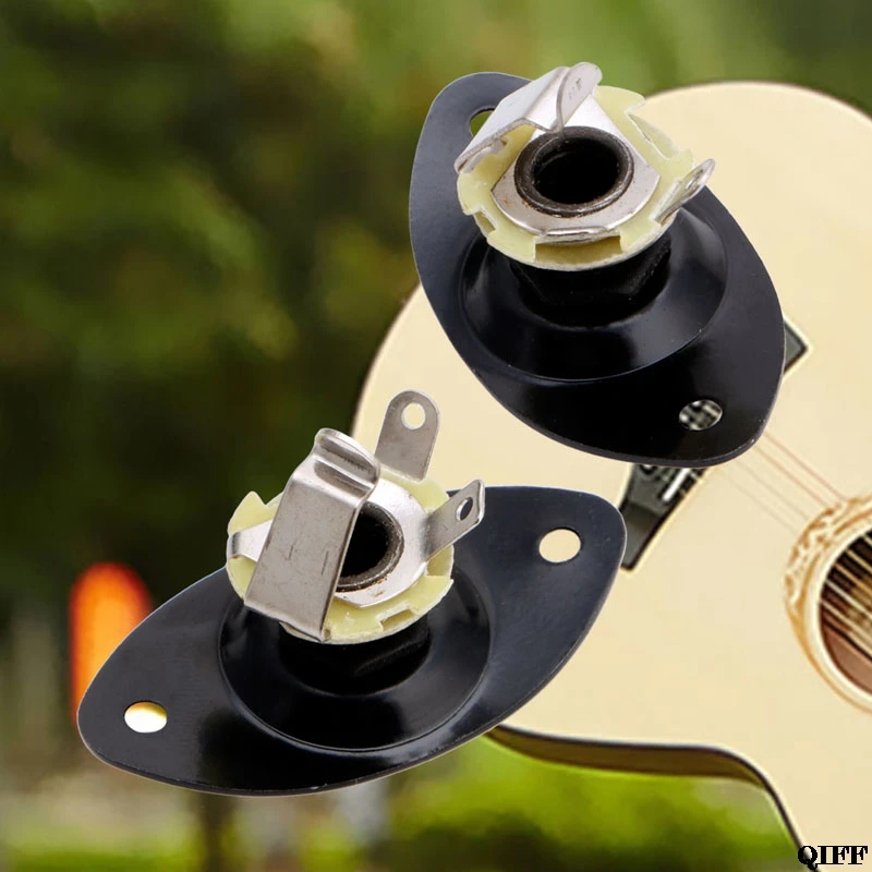 

Oval Shape Output Jack Plate Socket Replacement Part /w Screws Electric Guitar MAR28