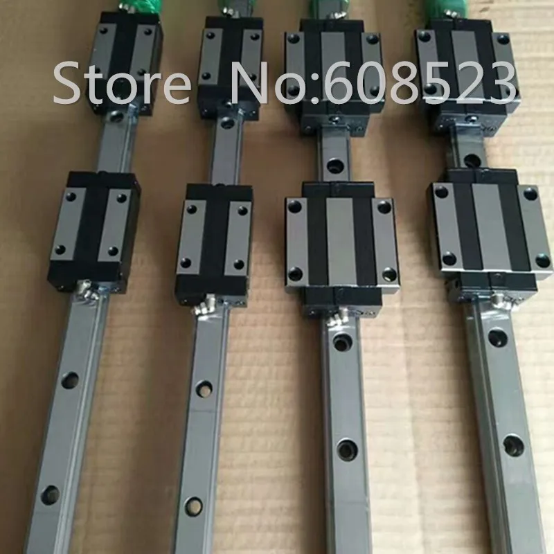 

NEW China Rail 25mm 2pcs HGR25 L 1550mm 1600mm 1650mm Linear Guides With 4pcs HGW25CA Block Bearing Flange Carriage for cnc