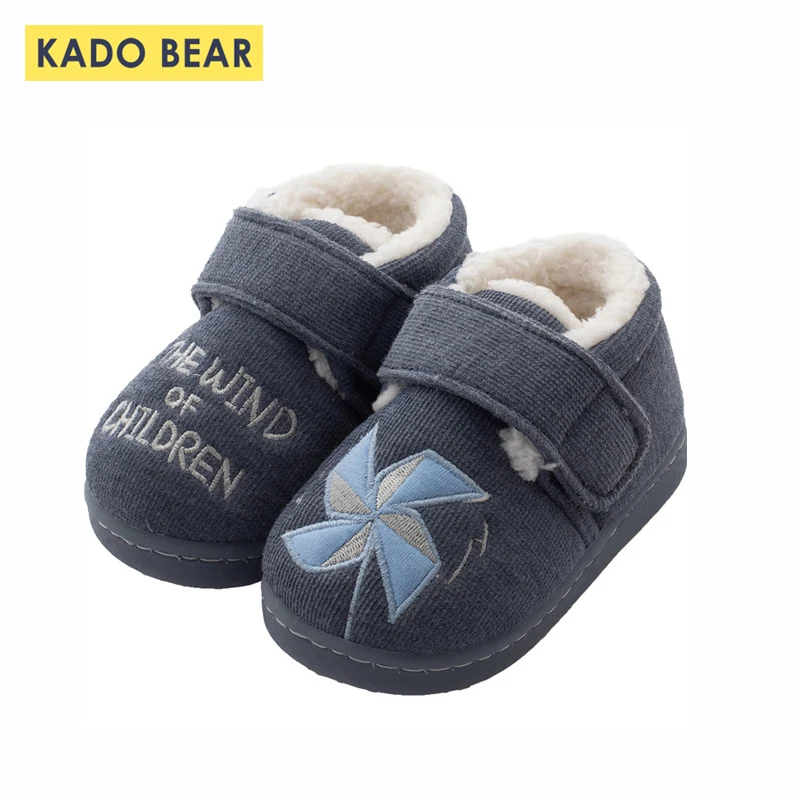 

Kids Cartoon Fur Plush Winter Shoes Baby Girls Boys Home Indoor Soft Warm Slippers Children Bedroom Non-Slip Toddler Flip Flops