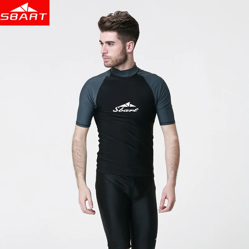 Мужская рубашка Rashguard с коротким рукавом защита от ультрафиолетовых лучей