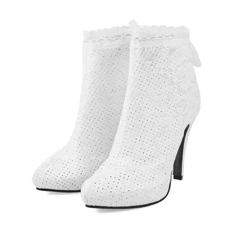 

2017 New Ladies Shoes Sapato Feminino Big Size 33-45 Sandals Lady Fashion Shoes High Heel Party Women Pumps Cool Boots 7365