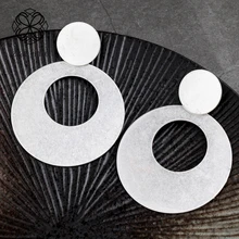 Новинка, ретро серьги, модное ювелирное изделие, индивидуальные геометрические серьги из цинкового сплава, Женский Элегантный Модный богемный серьги