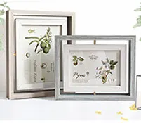 Walnut/Beech Creative Photo Frame Set Acrylic U Shape Transparent Frame 10X15 13X18 15X20 20X25cm Desktop Wood Pictures Frame