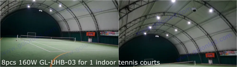 8pcs 160W LED lights for tennis court