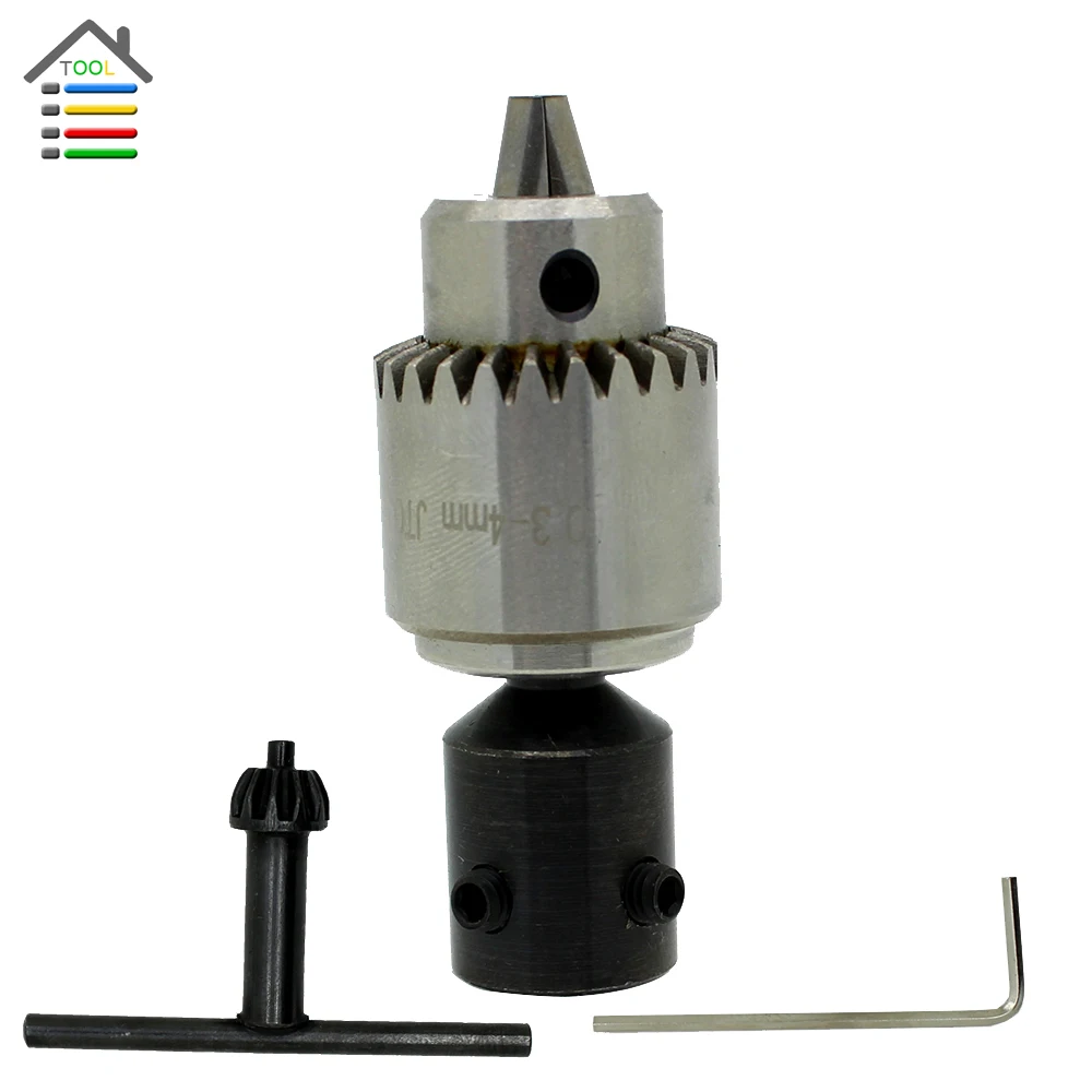 

New Electric Drill Chuck Mount JTO Taper Cap 0.3-4mm fit Lathe PCB Mini Hand Drill Presses for 8mm Motor Shaft Shank