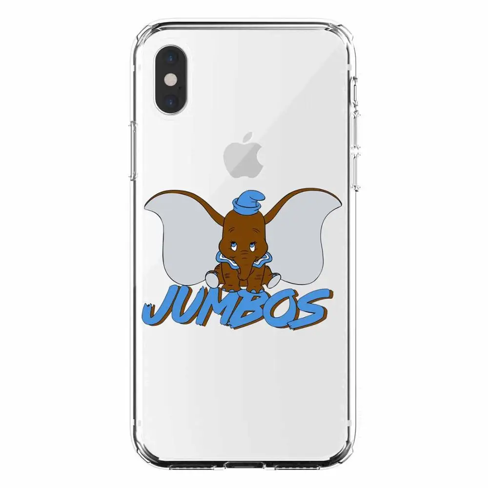 Милый мультфильм анимированные Disneys Dumbo Мягкий силиконовый чехол для iPhone 11 Pro MAX 6 7 8Plus SE 5 5S 6 7 8 MAX XR XS X10 чехол для телефона