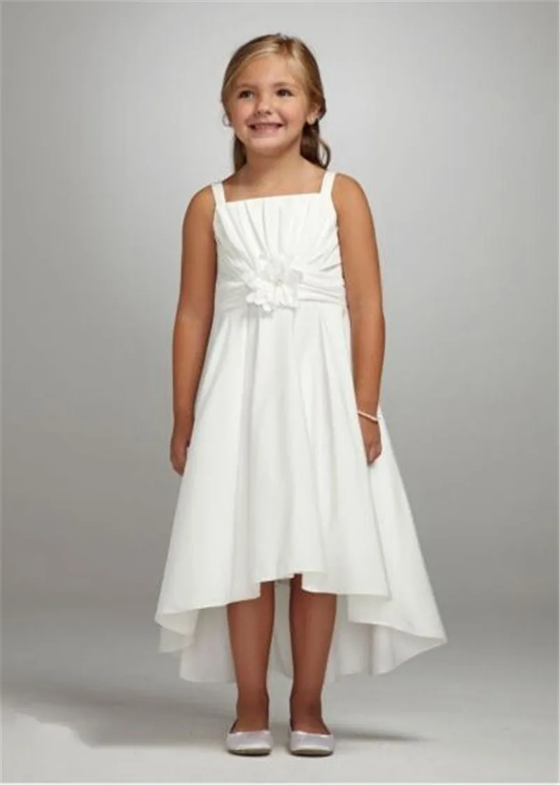 siguiente Porque Apelar a ser atractivo Blanco Satinado Niña Vestido de Flores Vestidos Del Desfile de Confirmación  Vestidos Party Girls Vestidos para Las Niñas Vestidos de Primera Comunión  2015|party frocks|party frocks for girlssatin flower girl dresses -  AliExpress