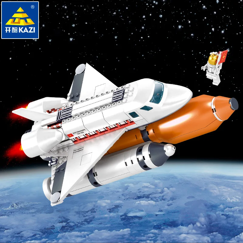 

KAZI Creator City Space Shuttle Rocket Satellite Station Technic Building Blocks Star Bricks Model DIY Toys for Children