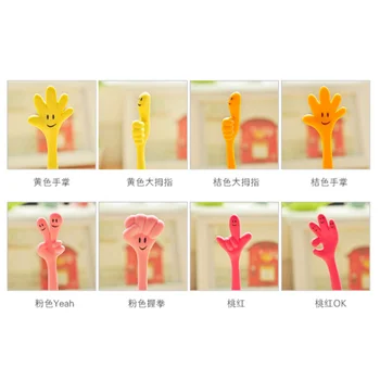 

3pcs Cute Hand Face Ballpoint Colorful Drawing Bending Pen Toys Cartoon Ballpen Learning Early Education School Supplies