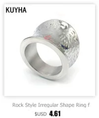 New Arrived Stainless Steel Round Ring Bijoux Women Silver Jewely Unique Jewelry Exquisite Men Biker Ring