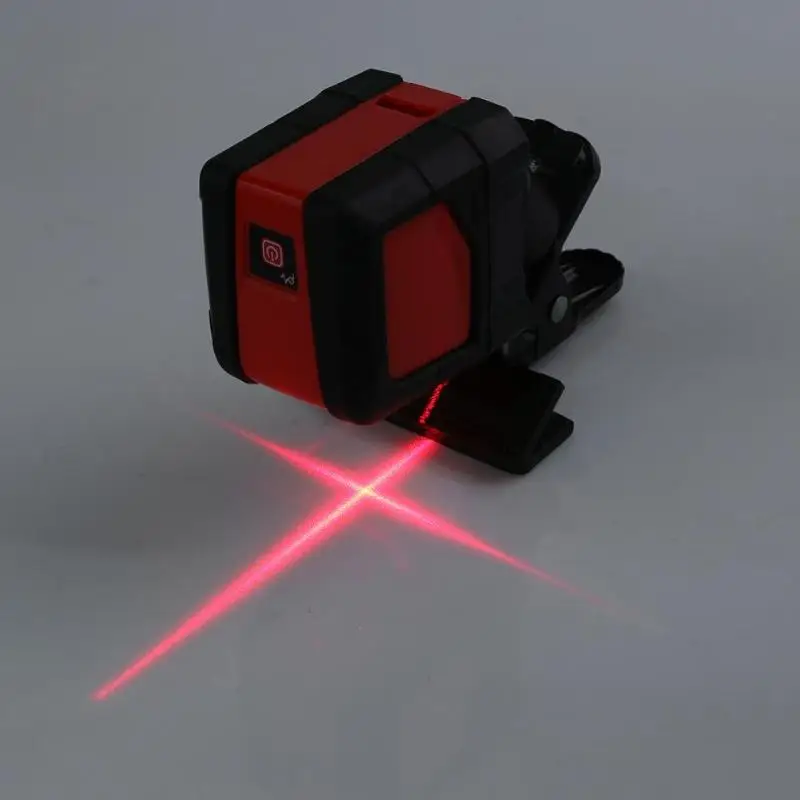 

Two Lines Laser Level Self Leveling 110 degree Horizontal Vertical Laser Level Cross-Line Mini Size Laser With Red Light Source