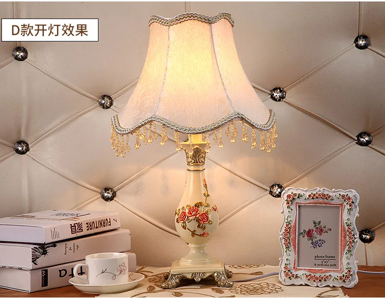 Европейская прикроватная лампа для спальни, стильная креативная теплая настольная лампа, современные настольные лампы для гостиной