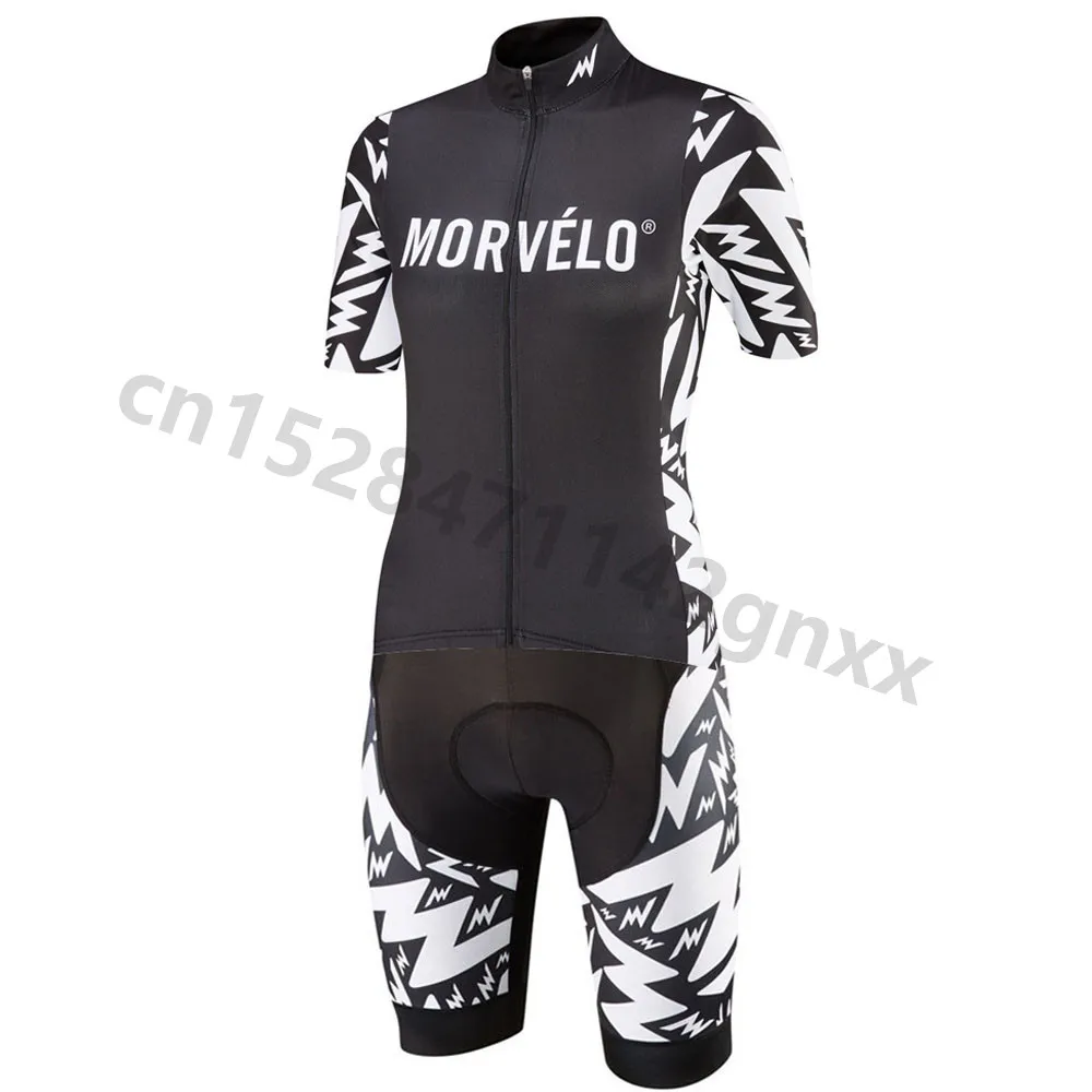 

2019 Morvelo Short Sleeves Women Cycling Skinsuit Set Breathable Cycling Jerseys Pro Team Triathlon MTB Bicycle Clothing Racing